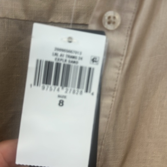 Ralph Lauren Beige Tie-Front Midi Dress - Picture 5 of 12